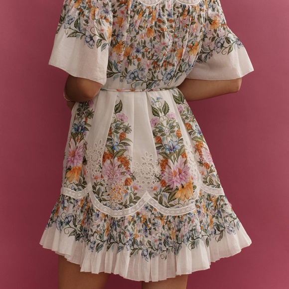 FARM RIO Off-White Sweet Bloom Bouquet Mini Dress NWT Size Small - Picture 7 of 10